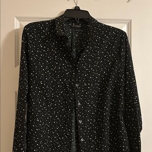 Banana Republic Black and White Celestial Blouse